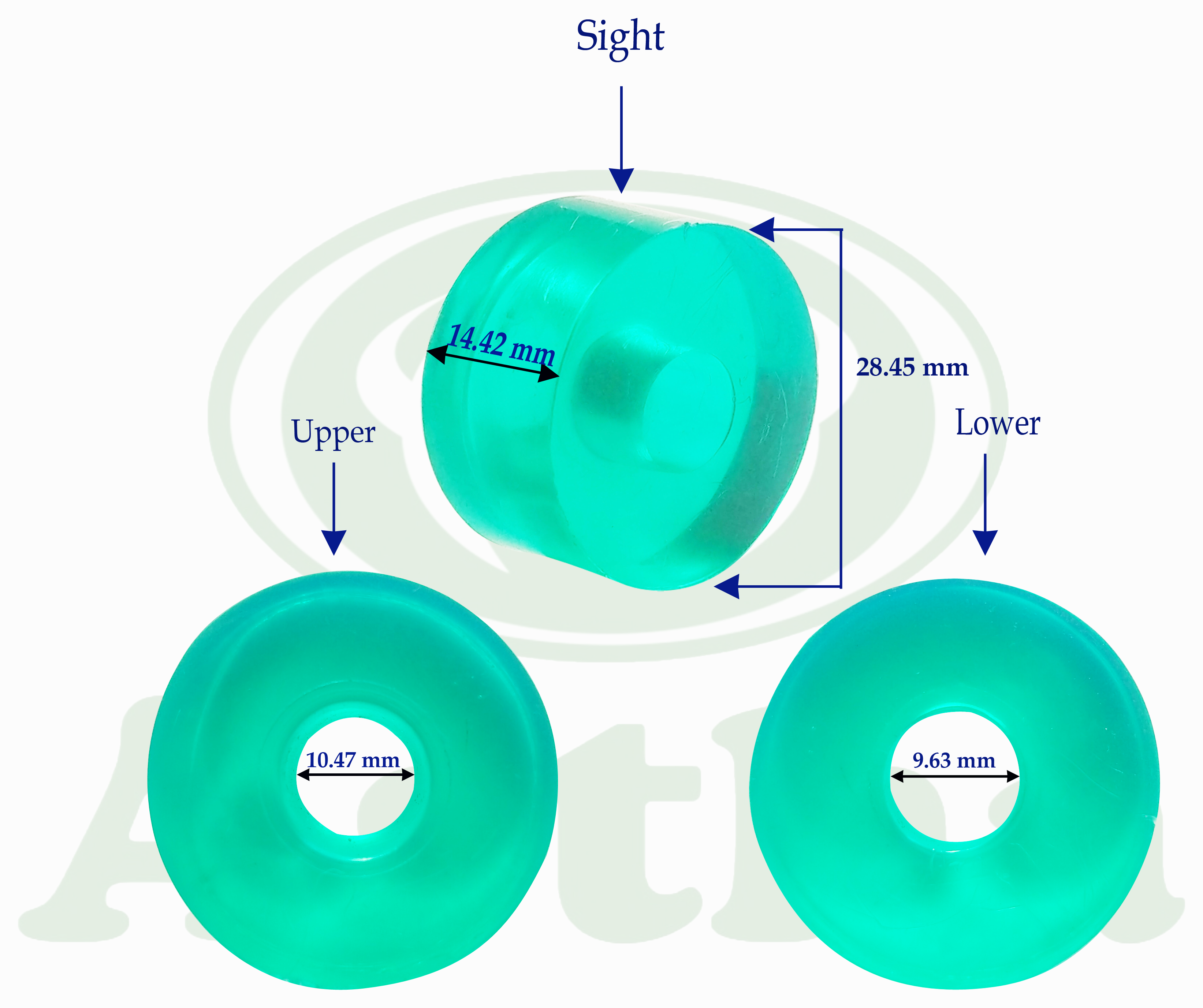 Coin Rubber Green Two Side Hole (Double XL) 3W Bajaj RE Compact 4St N/M